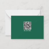 Forest Green three Border Monogram Note Card Notitiekaartje (Achterkant)