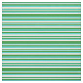 Forest Green, Turquoise & White Stripes Stof (Swatch)