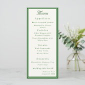 Forest Green Two Hearts Catholic Wedding Menu (Staand voorkant)