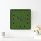 Forest green vierkante klok (Huis)