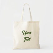 Forest Green voegt Jouw tekst Modern Elegant Sjabl Tote Bag (Voorkant)