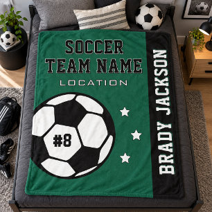 Forest Green Voetbalteam Naam Speler Fleece Deken