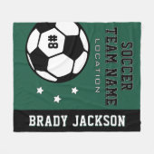 Forest Green Voetbalteam Naam Speler Fleece Deken (Voorkant (Horizontaal))
