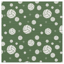 Forest Green Volleyball Chevron Patterned