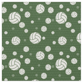 Forest Green Volleyball Chevron Patterned Stof