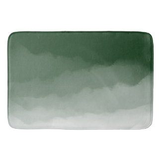 Forest Green Waterverf Ombre (groen/wit) Badmat
