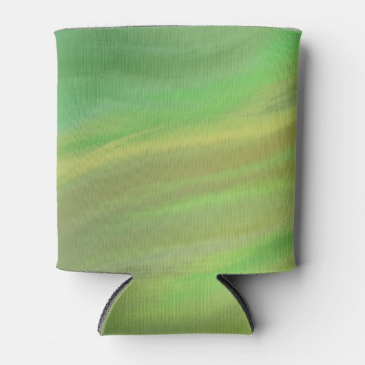 Forest Green Wave Fluid Marmer Blikjeskoeler (Voorkant)