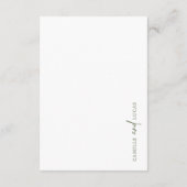 Forest Green Wedding Details Enclosure Card Informatiekaartje (Achterkant)