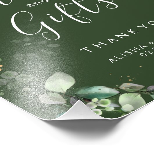 Forest Green Wedding Foto Afdruk (Hoek)