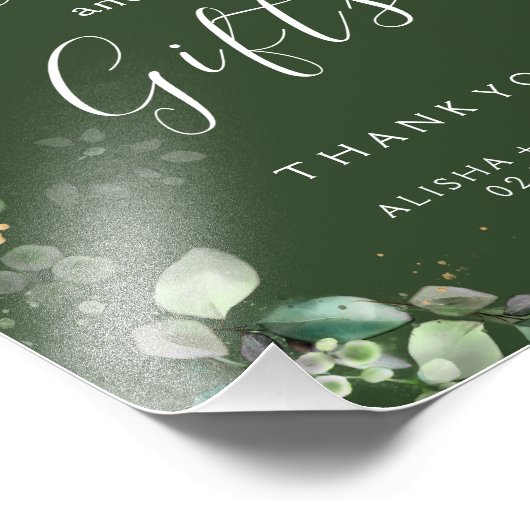 Forest Green Wedding Foto Afdruk (Hoek)