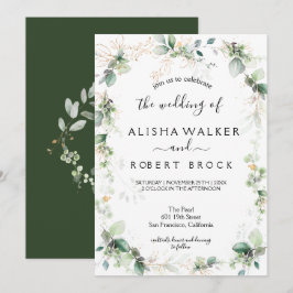 Forest Green Wedding Kaart