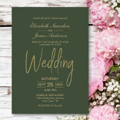 Forest Green Wedding Kaart