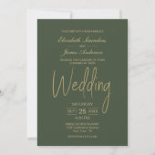 Forest Green Wedding Kaart (Voorkant)