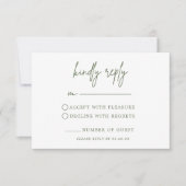 Forest Green Wedding RSVP-kaart RSVP Kaartje (Voorkant)
