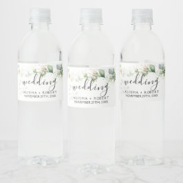 Forest Green Wedding Waterfles Etiket