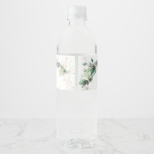 Forest Green Wedding Waterfles Etiket (Achterkant)