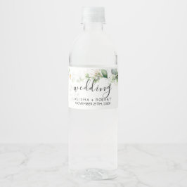 Forest Green Wedding Waterfles Etiket