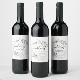 Forest Green Wedding Wijn Etiket