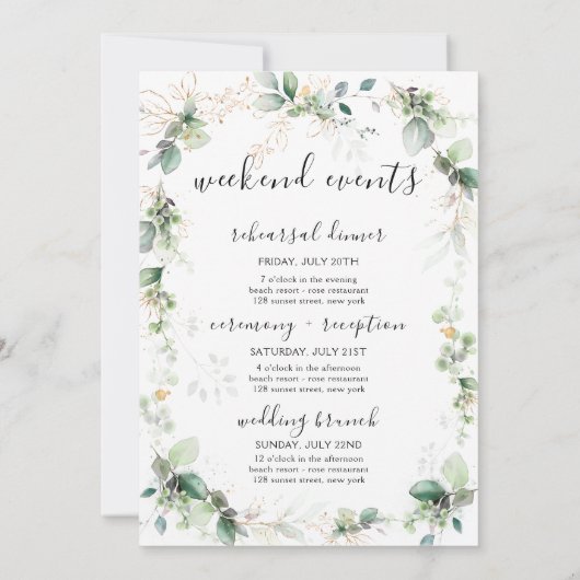 Forest Green welkomstbrief routebeschrijving Kaart (Achterkant)