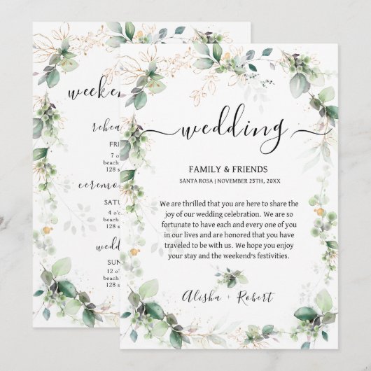 Forest Green welkomstbrief routebeschrijving Kaart (Voorkant / Achterkant)