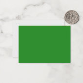 Forest Green & White Custom Flat Note Kaart Notitiekaartje (Voorkant / Achterkant in situ)