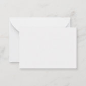 Forest Green & White Custom Flat Note Kaart Notitiekaartje (Achterkant)