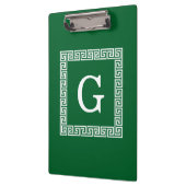 Forest Green, White Greek Key #1 geprogrammeerd mo Klembord (Links)