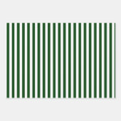 Forest Green & White Stripes Inpakpapier Vel (Voorkant 2)