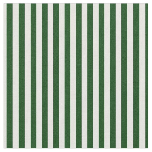 Forest Green & White Stripes Stof (Close Up)