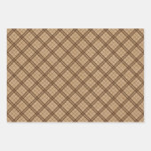 Forest Green White Tartan Faux Rustic Brown Kraft Inpakpapier Vel (Voorkant 3)