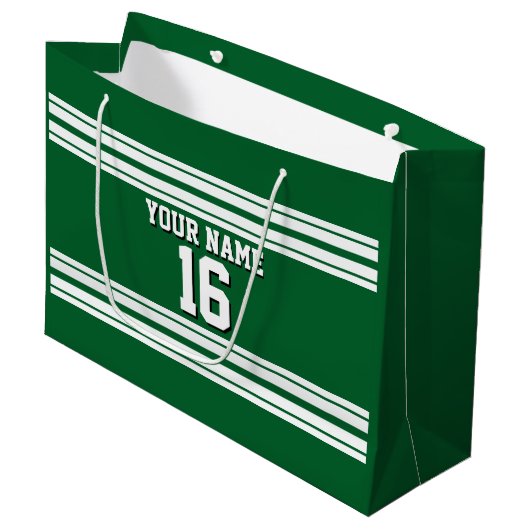 Forest Green White Team Jersey Large Cadeautasje (Voorkant Gekanteld)
