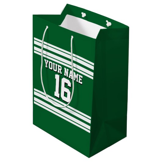 Forest Green White Team Jersey Medium Cadeauzakje (Achterkant Gekanteld)