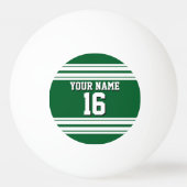 Forest Green White Team Jersey Pingpongbal (Voorkant)