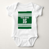 Forest Green White Team Jersey Romper (Voorkant)