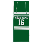 Forest Green White Team Jersey Wijn Cadeautas (Achterkant)