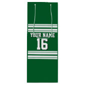 Forest Green White Team Jersey Wijn Cadeautas (Voorkant)