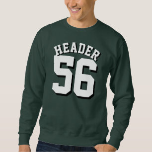 Forest Green & White Volwassenen Sport Jersey De Trui