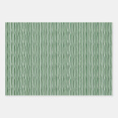 Forest Green & White Wonky Stripes Inpakpapier Vel (Voorkant 2)
