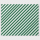 Forest Green Wide Stripe Holiday Cadeaupapier (Vlak)
