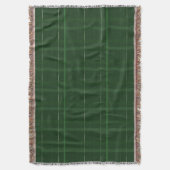 Forest Green Window Pane Check Throw Blanket Deken (Voorkant Verticaal)