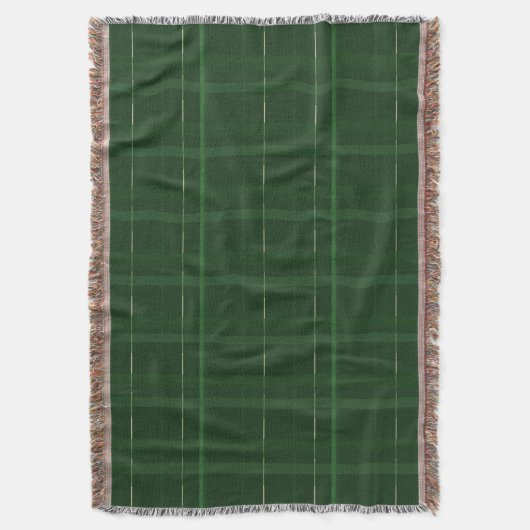 Forest Green Window Pane Check Throw Blanket Deken (Voorkant Verticaal)