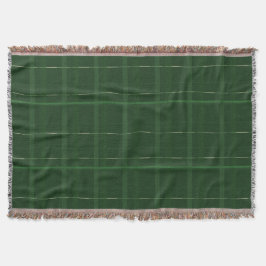 Forest Green Window Pane Check Throw Blanket Deken
