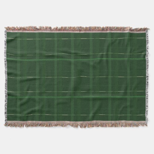 Forest Green Window Pane Check Throw Blanket Deken (Voorkant)