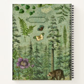 Forest Green Woodland Animal Personalized Notitieb Notitieboek (Achterkant)