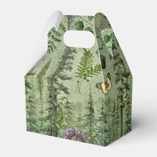 Forest Green Woodland Personalized Favor Box Bedankdoosjes (Achterkant)
