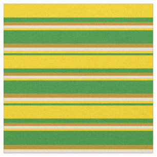 Forest Green, Yellow, Bisque & Dark Goldenrod Stof
