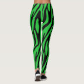 Forest Green Zebra Print Leggings (Achterkant)