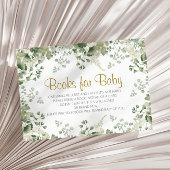 Forest Greenery Baby shower Books for Baby Card Informatiekaartje