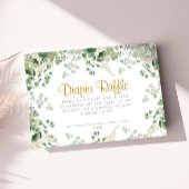 Forest Greenery Baby shower Diaper Raffle Card Informatiekaartje