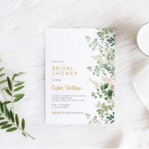 Forest Greenery Bridal Shower-uitnodiging Kaart